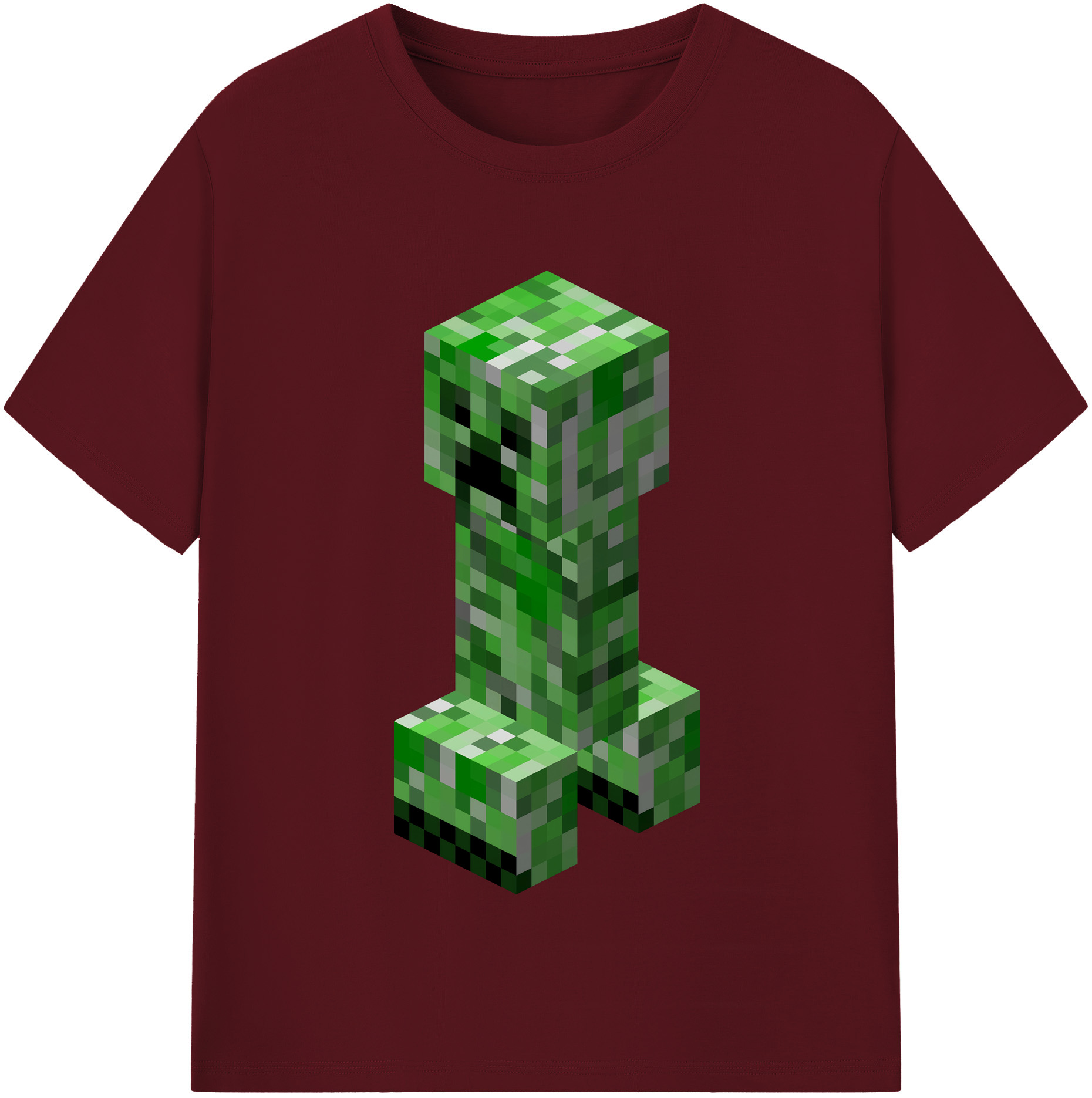 （画像用） マインクラフト ブロックの世界 Minecraft MC Block world 綿100％半袖Tシャツ（フロントプリント）